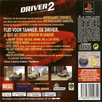 Driver 2 - Back on the Streets (ES) box cover back